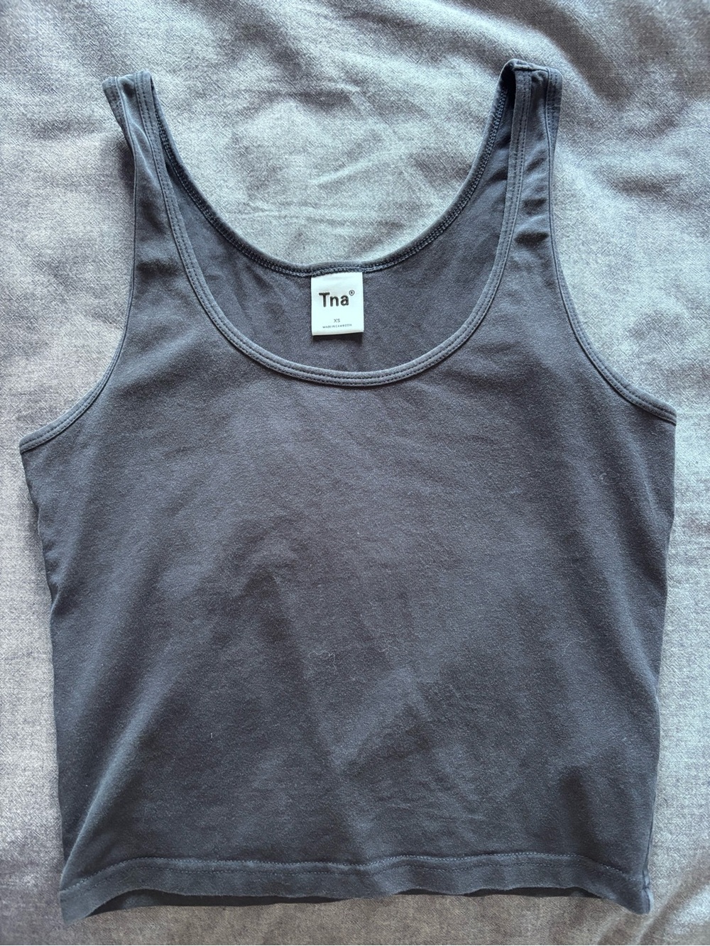 Tna Navy Blue Scoop Neck Tank Top